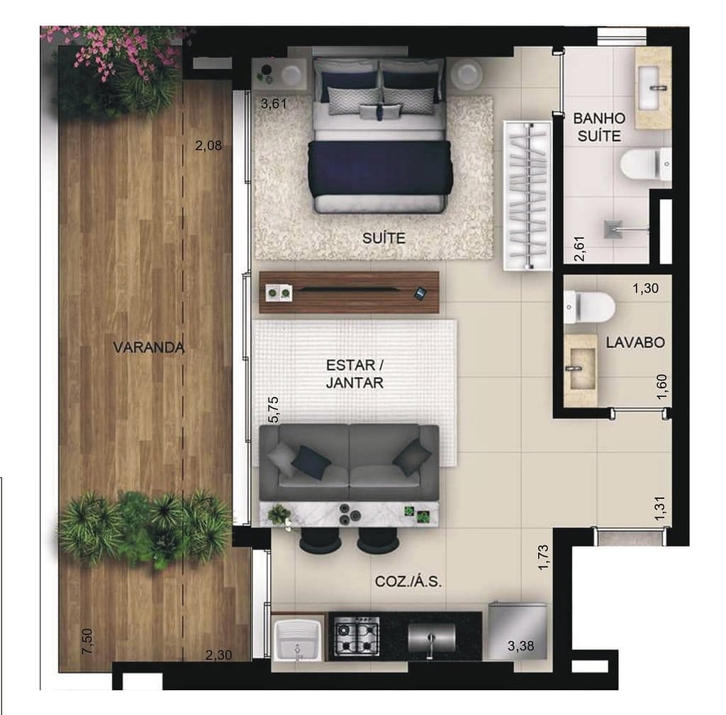 Apartamento, 1 quarto, 69 m² - Foto 21