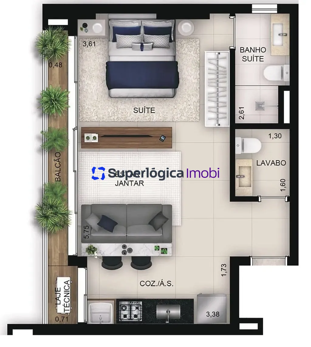 Apartamento, 1 quarto, 69 m² - Foto 14