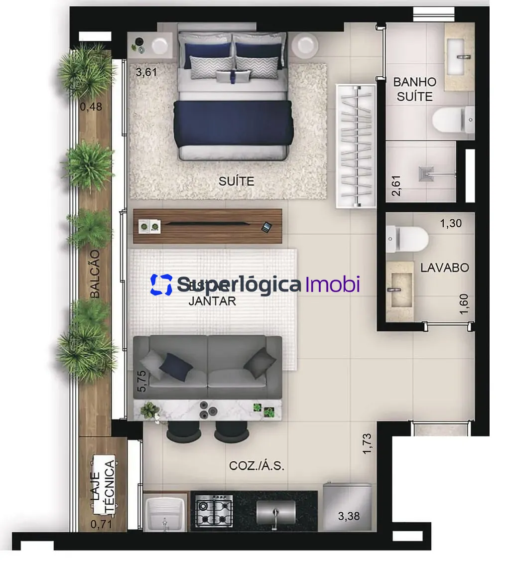 Apartamento, 1 quarto, 40 m² - Foto 14