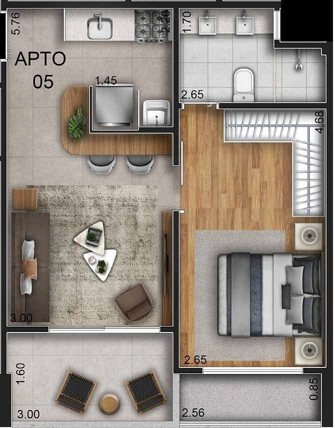 Apartamento, 1 quarto, 71 m² - Foto 16