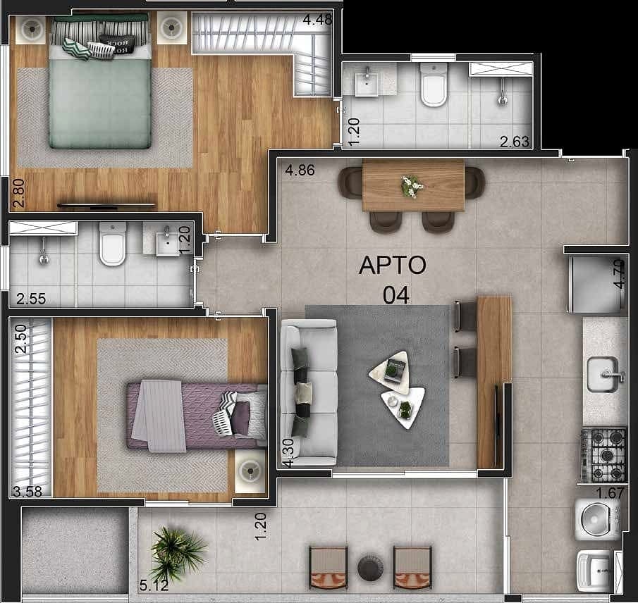 Apartamento, 1 quarto, 71 m² - Foto 17