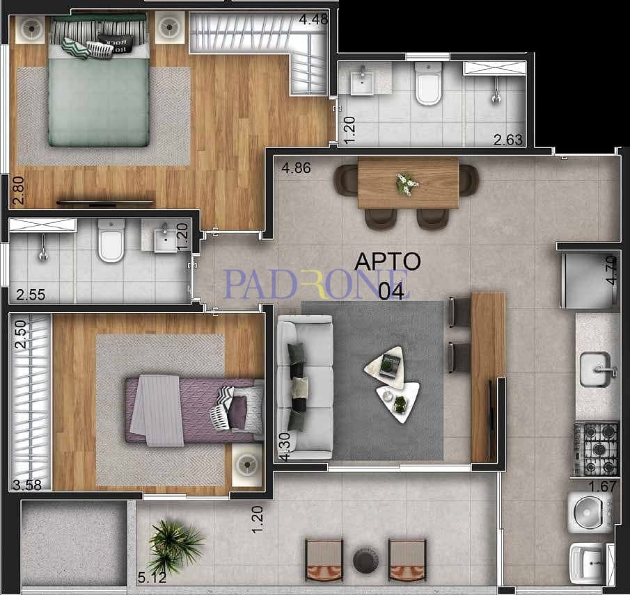 Apartamento à venda com 2 quartos, 148m² - Foto 17