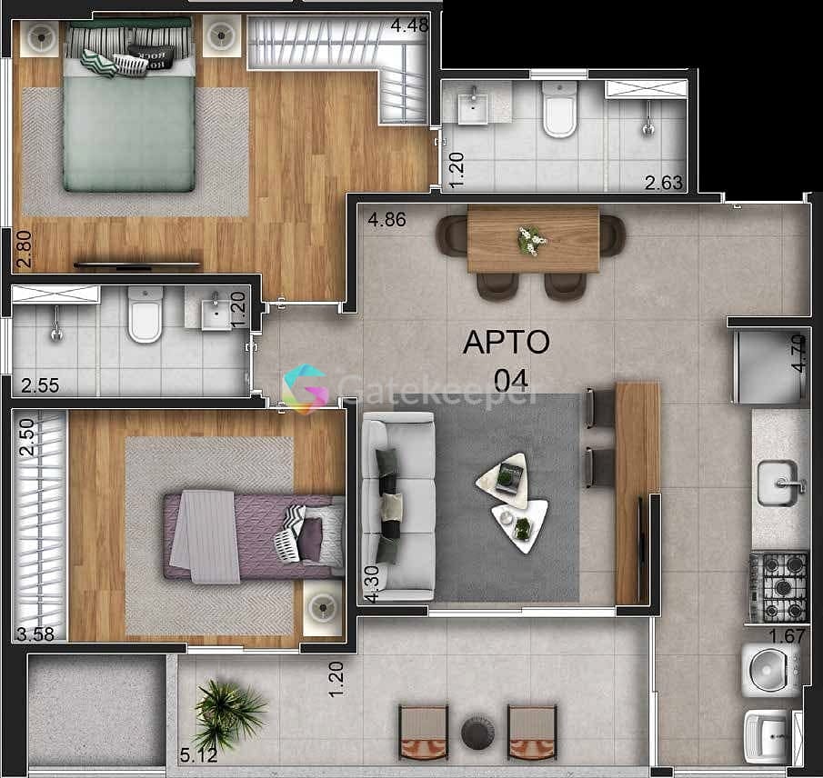 Apartamento à venda com 2 quartos, 120m² - Foto 17
