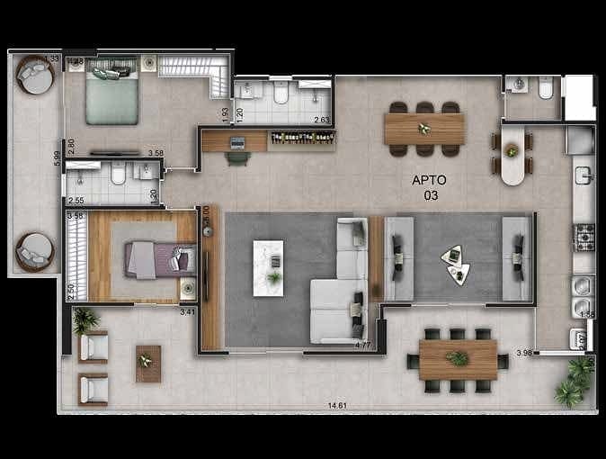 Apartamento, 1 quarto, 73 m² - Foto 21