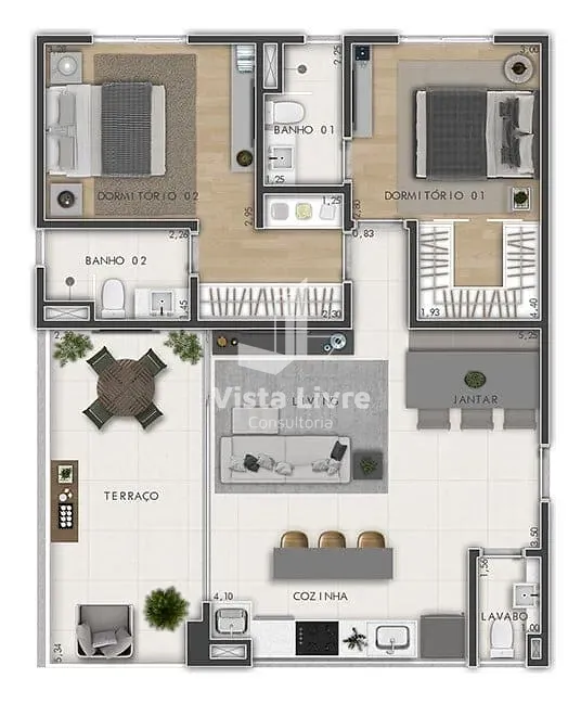 Apartamento, 2 quartos, 80 m² - Foto 13