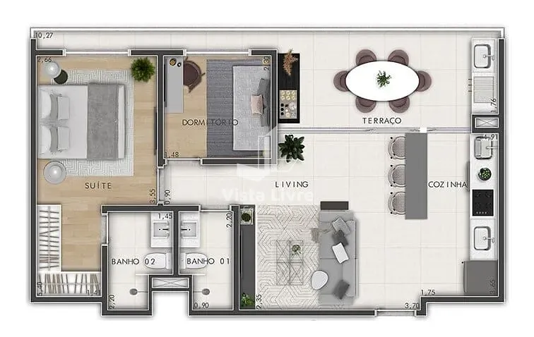 Apartamento, 2 quartos, 80 m² - Foto 12
