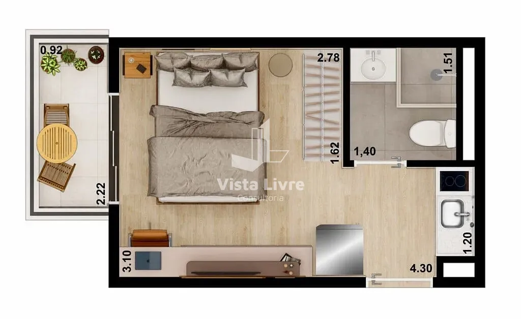 Apartamento, 1 quarto, 29 m² - Foto 27