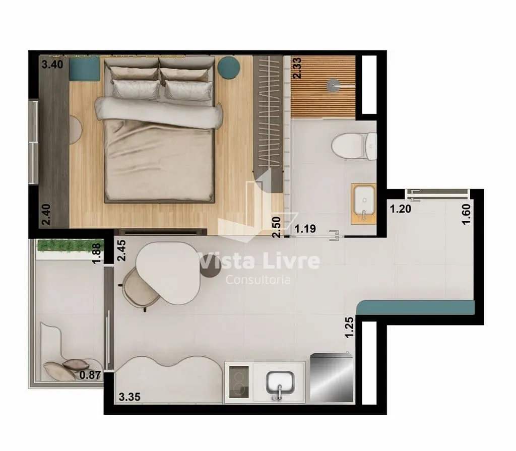 Apartamento, 1 quarto, 29 m² - Foto 30