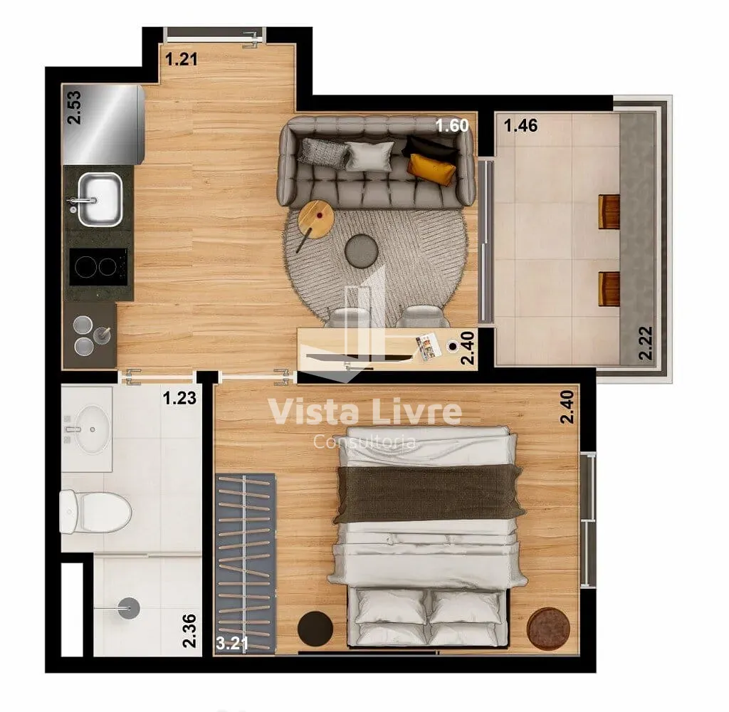 Apartamento, 1 quarto, 29 m² - Foto 31
