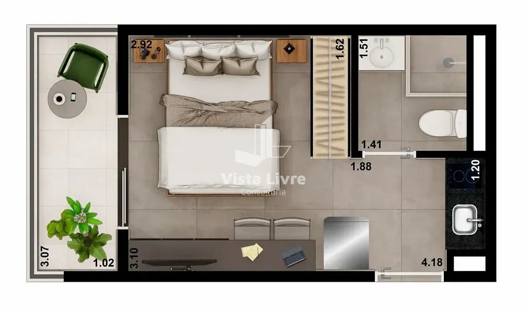 Apartamento, 1 quarto, 29 m² - Foto 16