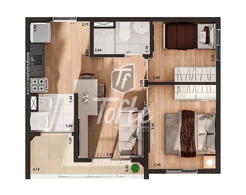Apartamento, 2 quartos, 39 m² - Foto 20