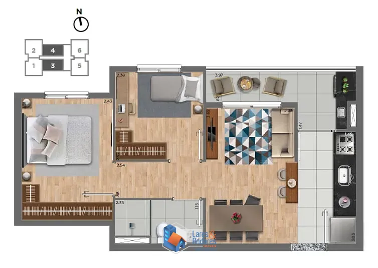 Apartamento, 3 quartos, 57 m² - Foto 16