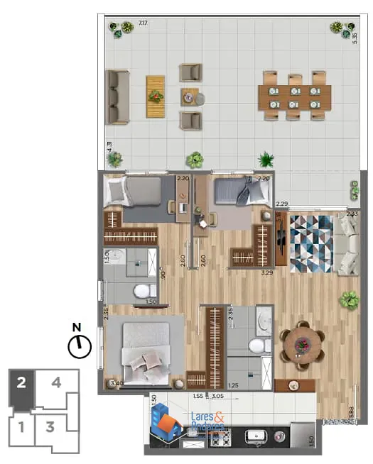 Apartamento, 3 quartos, 57 m² - Foto 19