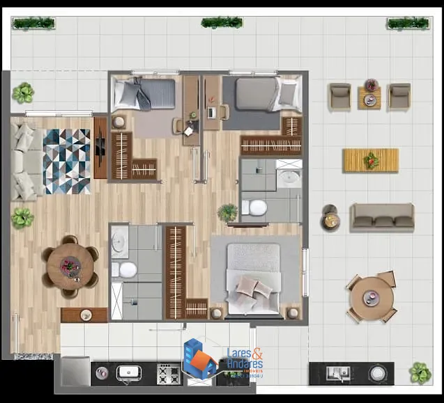 Apartamento, 3 quartos, 57 m² - Foto 20