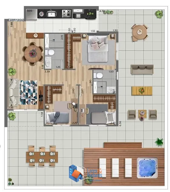 Apartamento, 3 quartos, 57 m² - Foto 23