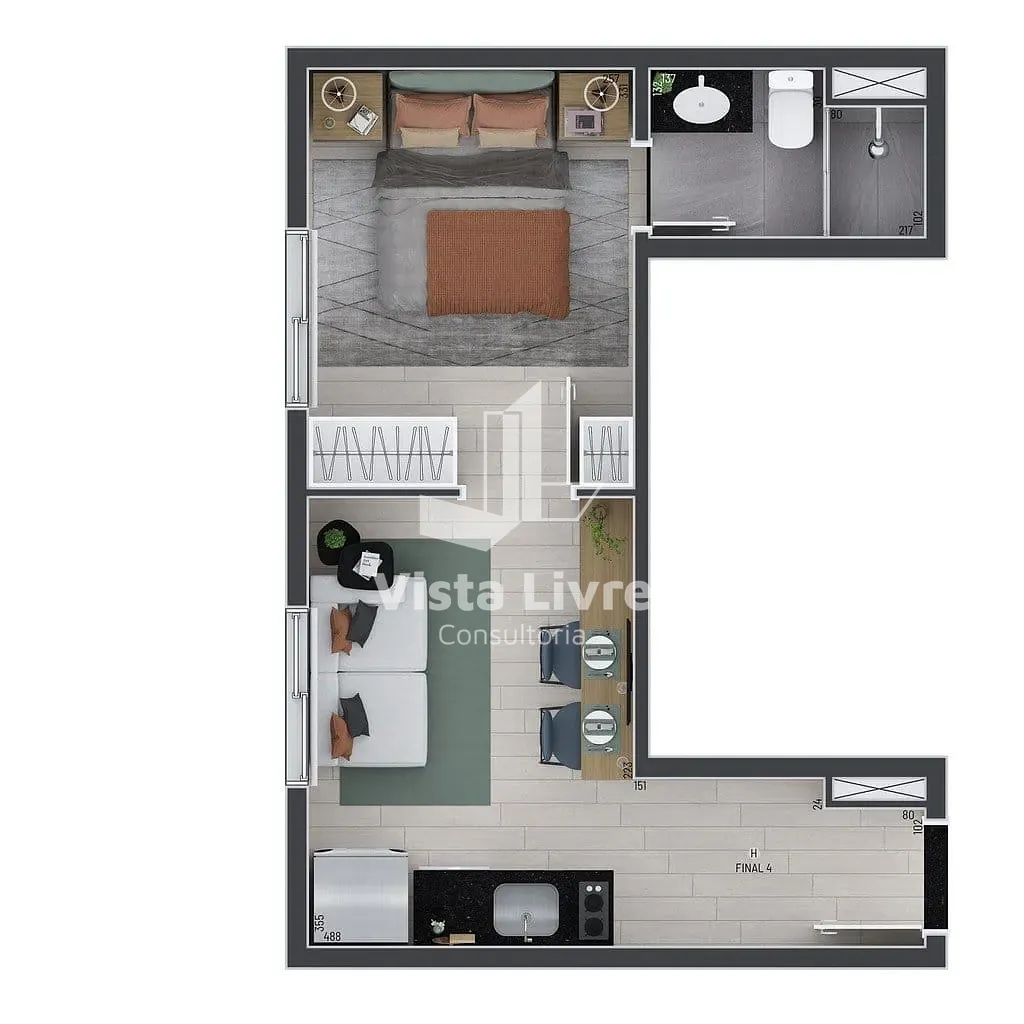 Apartamento, 1 quarto, 66 m² - Foto 17