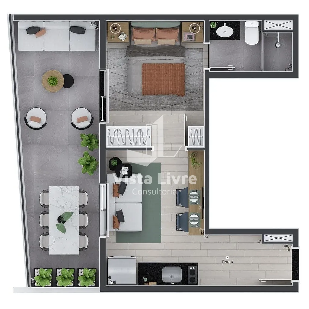 Apartamento, 1 quarto, 66 m² - Foto 20