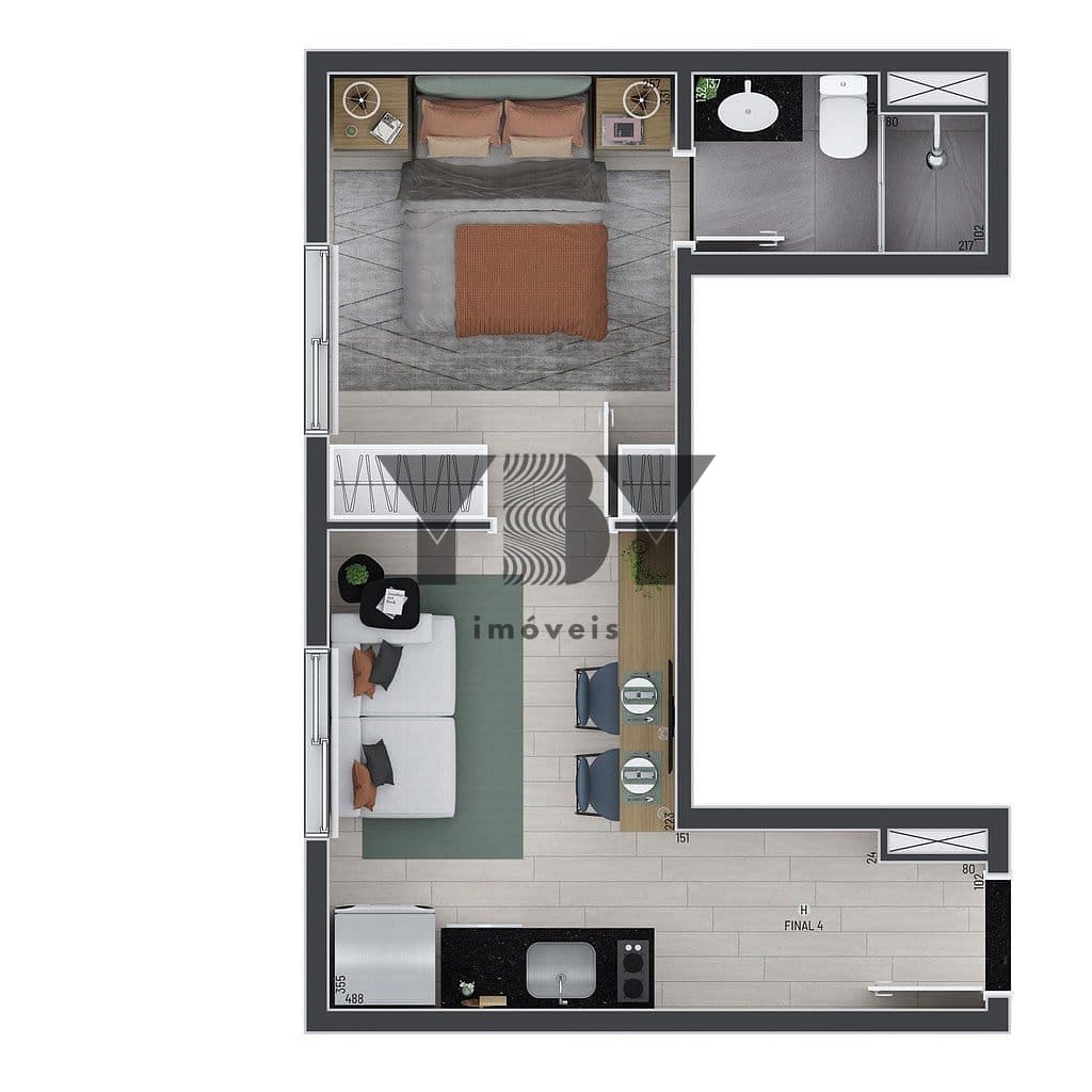 Apartamento, 1 quarto, 28 m² - Foto 17