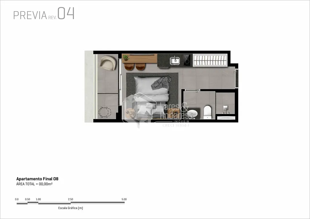 Apartamento, 1 quarto, 21 m² - Foto 2