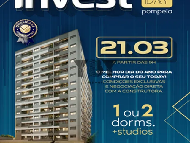 Apartamento 1 quarto e 1 banheiro, à venda, no bairro Vila Pompéia em São Paulo