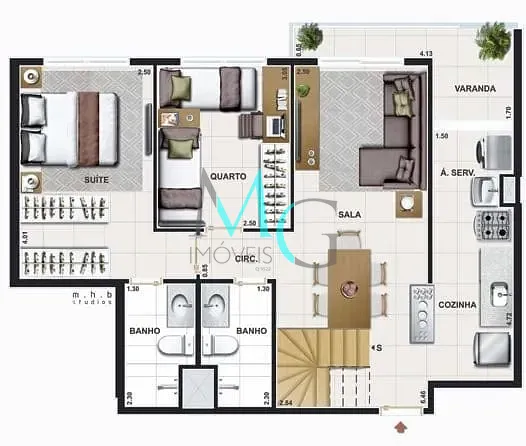 Apartamento, 3 quartos, 97 m² - Foto 45
