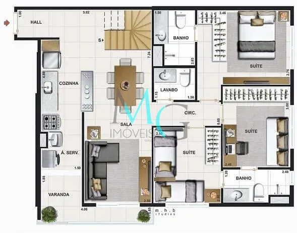 Apartamento, 3 quartos, 73 m² - Foto 47