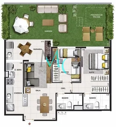 Apartamento, 2 quartos, 62 m² - Foto 43