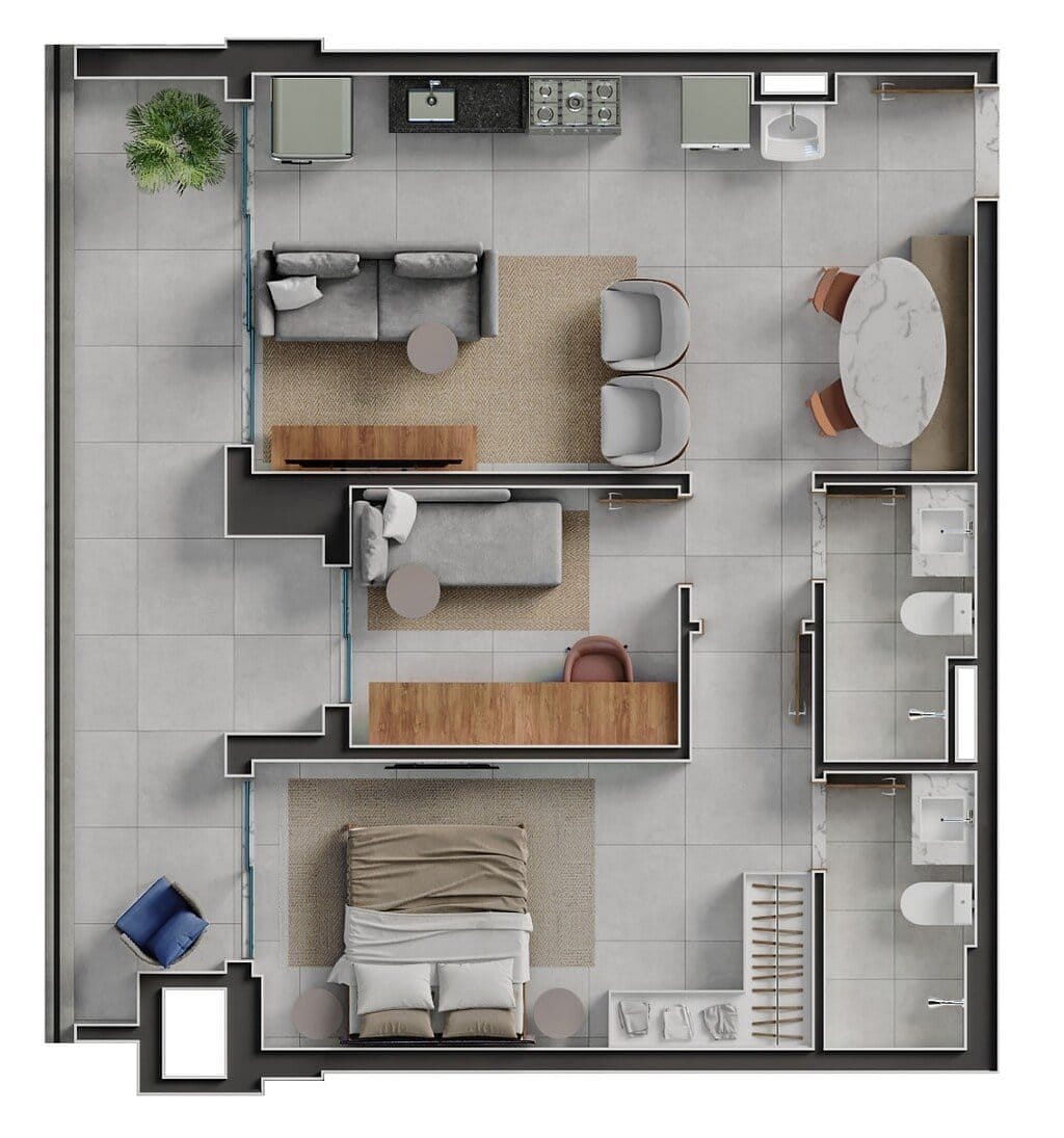 Apartamento, 2 quartos, 139 m² - Foto 79