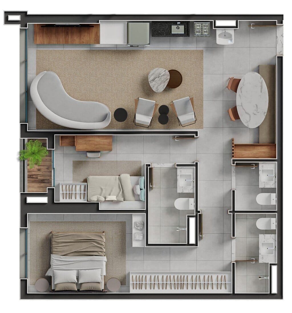 Apartamento, 2 quartos, 139 m² - Foto 82