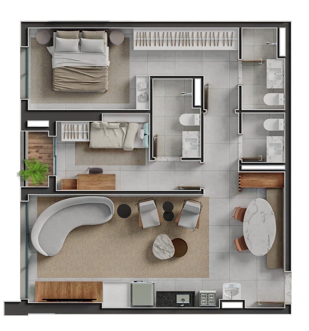 Apartamento, 2 quartos, 139 m² - Foto 84