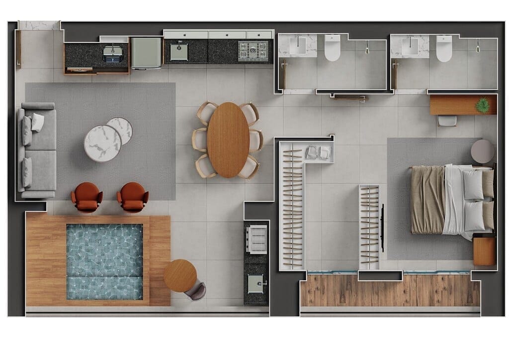 Apartamento, 2 quartos, 139 m² - Foto 91