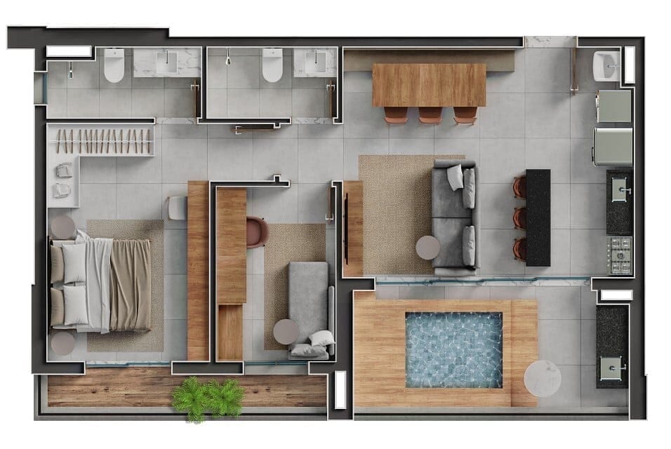 Apartamento, 2 quartos, 90 m² - Foto 87