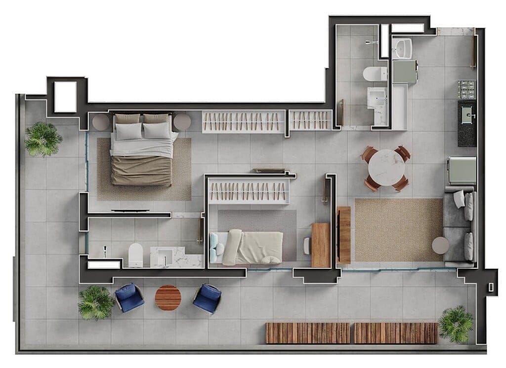 Apartamento, 2 quartos, 90 m² - Foto 97