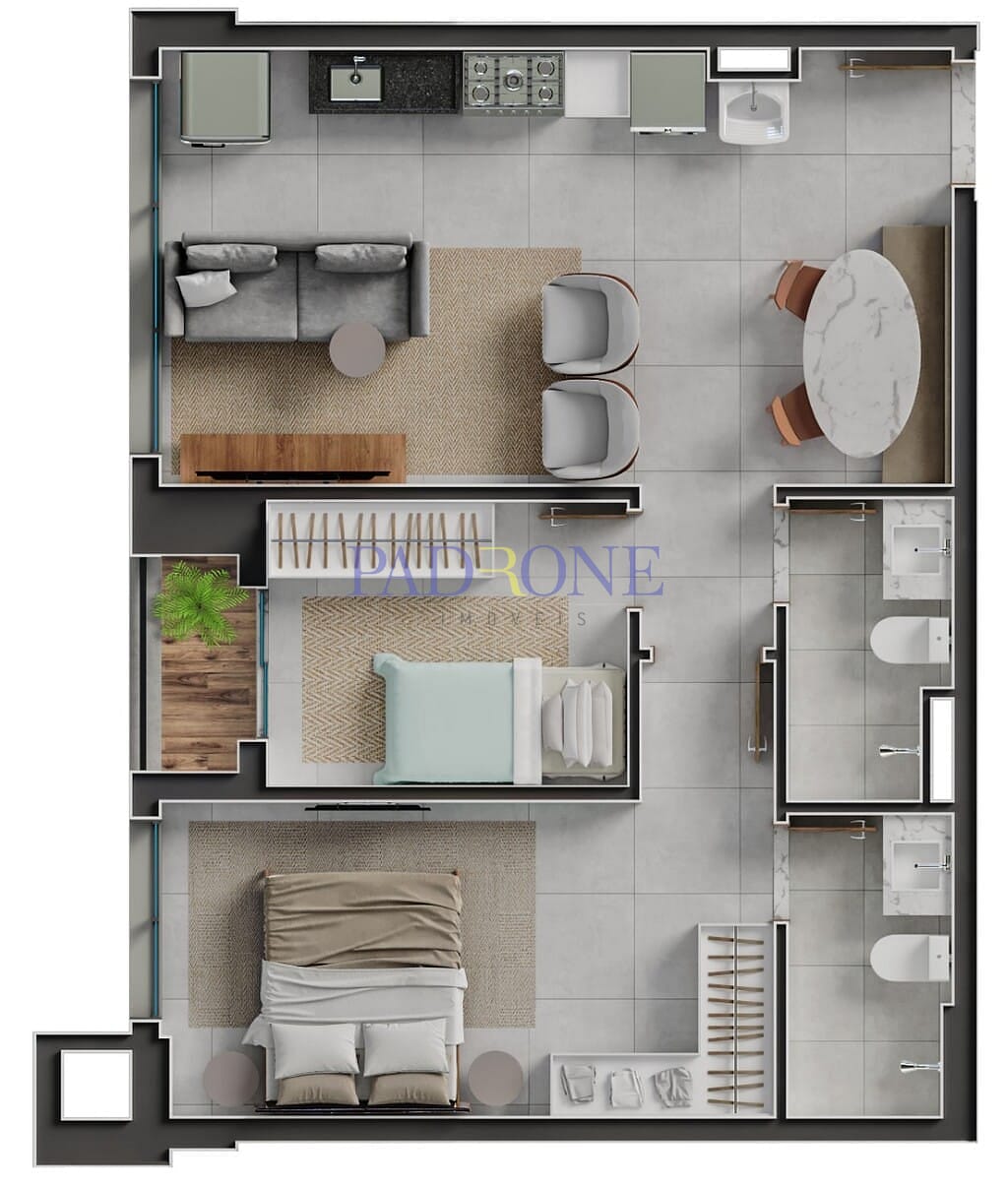 Apartamento à venda com 2 quartos, 90m² - Foto 74