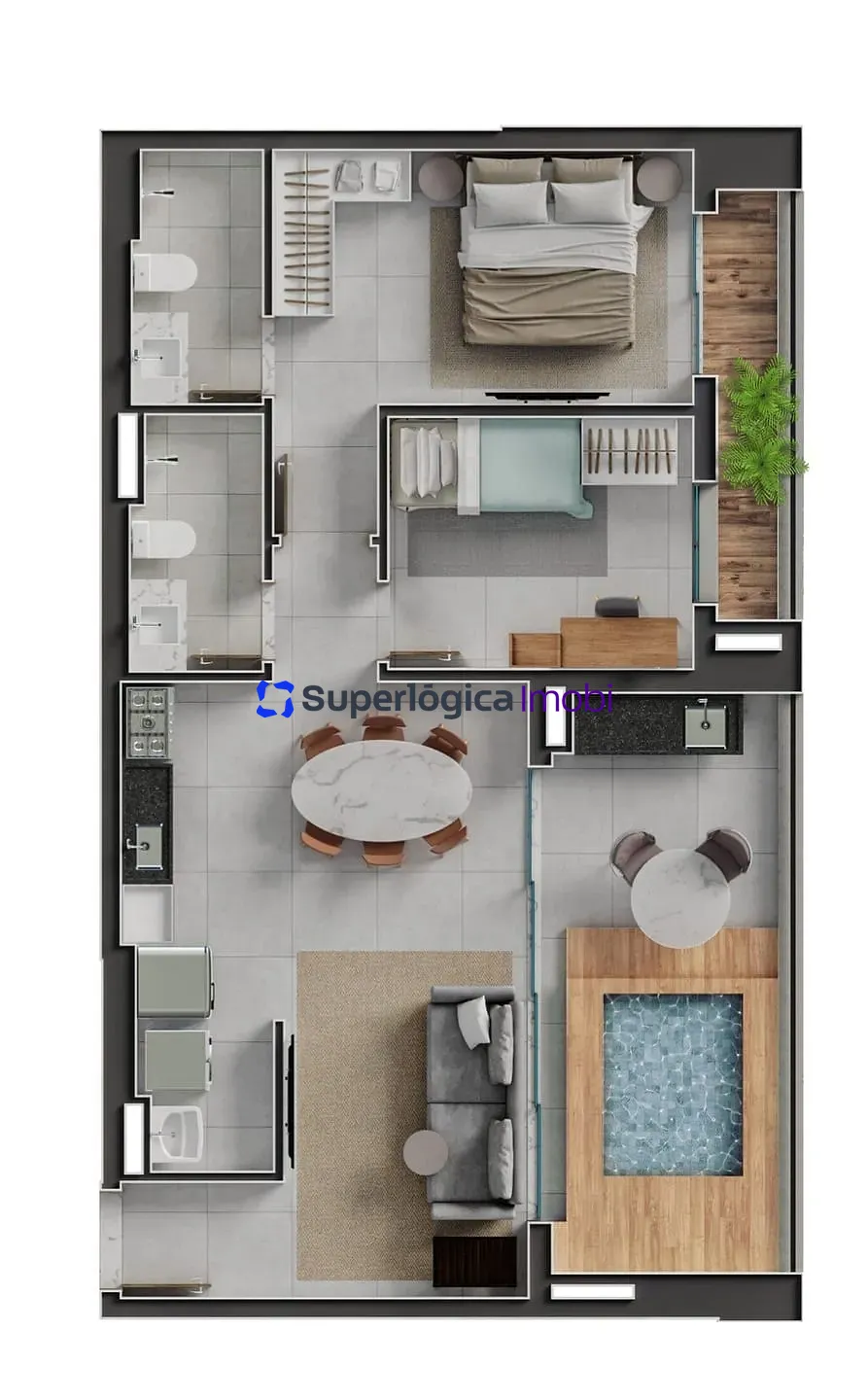 Apartamento, 2 quartos, 90 m² - Foto 88
