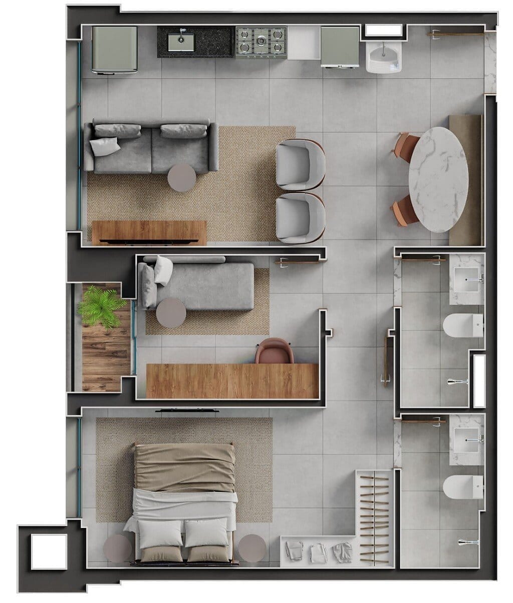 Apartamento, 2 quartos, 72 m² - Foto 73