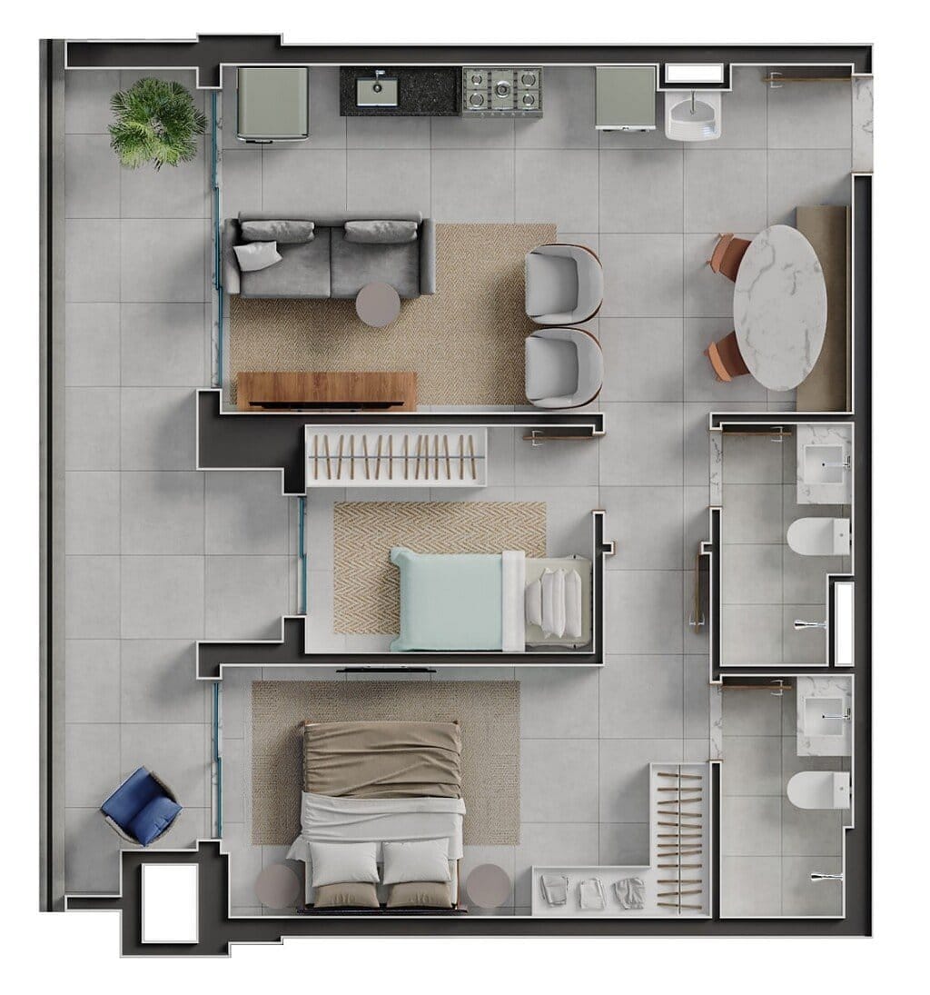 Apartamento, 2 quartos, 72 m² - Foto 80