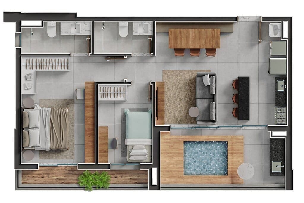 Apartamento, 2 quartos, 72 m² - Foto 86