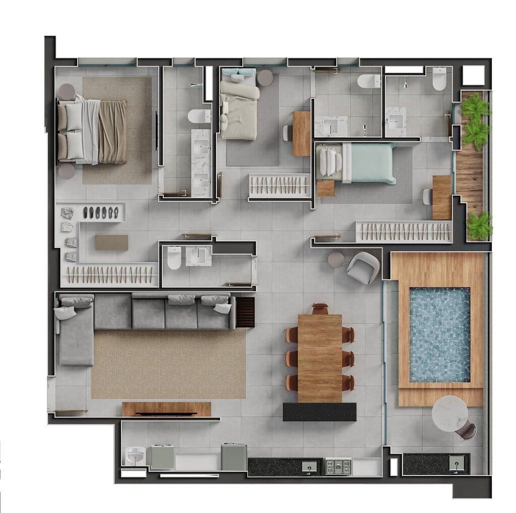 Apartamento, 2 quartos, 72 m² - Foto 100