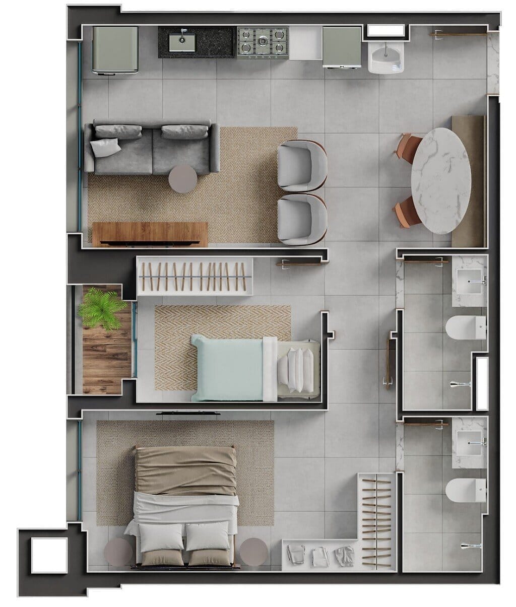 Apartamento, 2 quartos, 80 m² - Foto 74