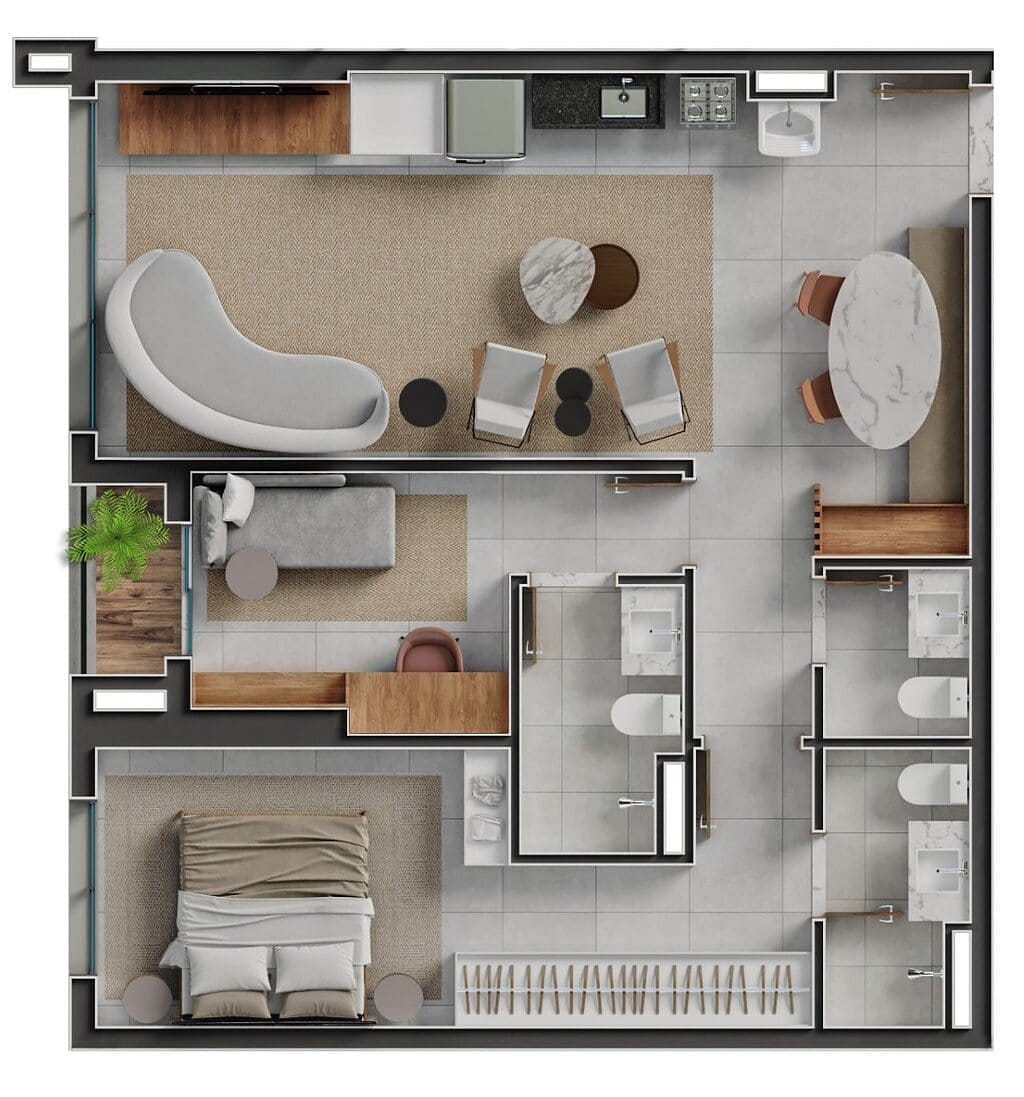 Apartamento, 2 quartos, 80 m² - Foto 81