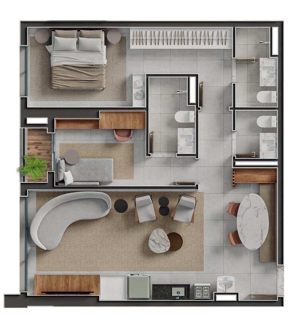 Apartamento, 3 quartos, 87 m² - Foto 85