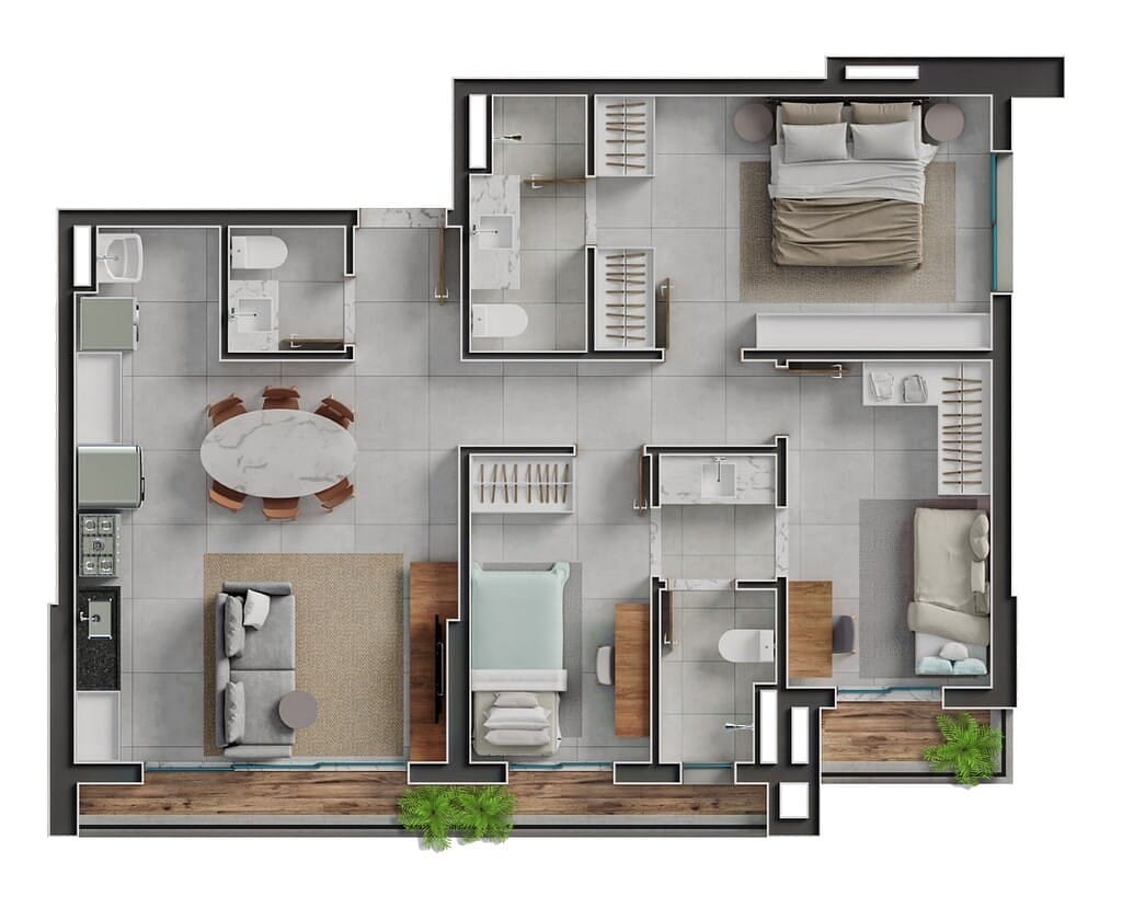 Apartamento, 3 quartos, 87 m² - Foto 94