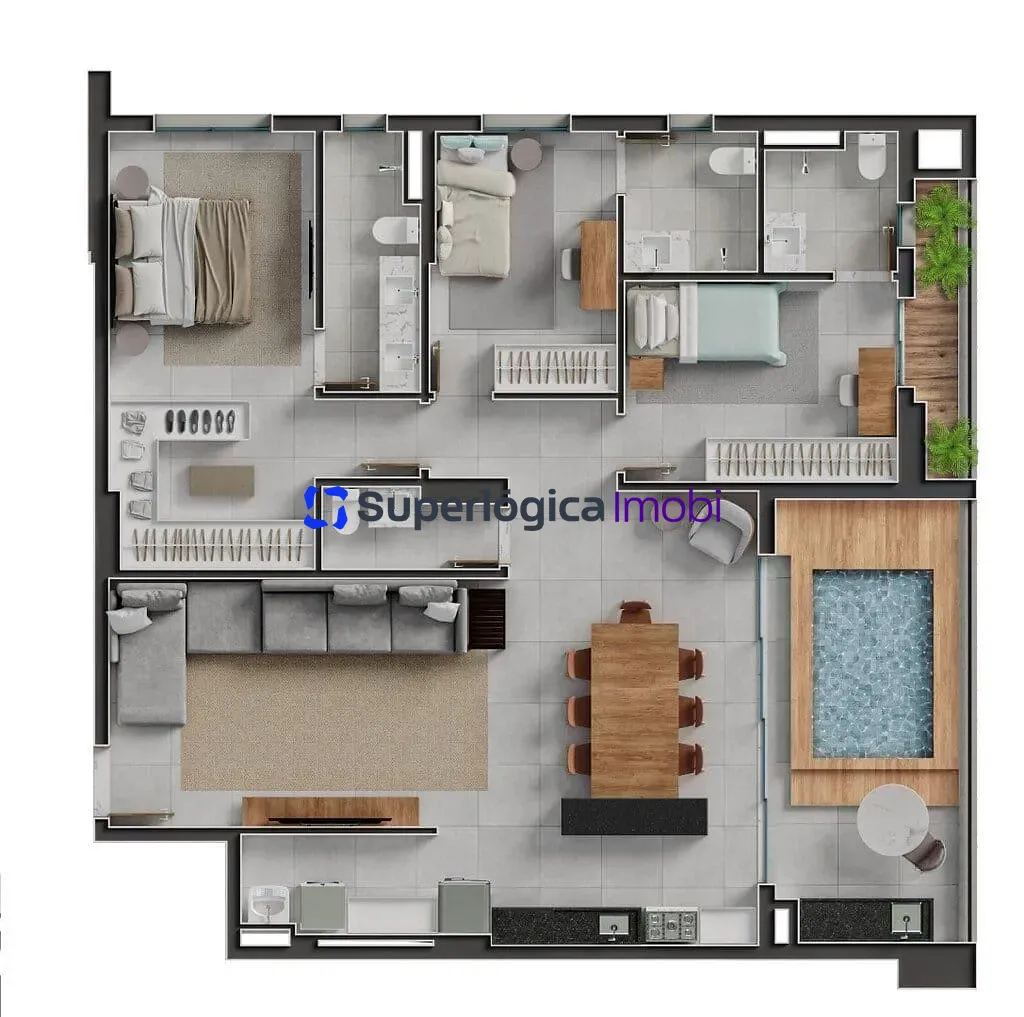 Apartamento, 3 quartos, 87 m² - Foto 100