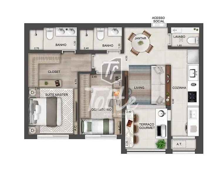 Apartamento, 2 quartos, 80 m² - Foto 10