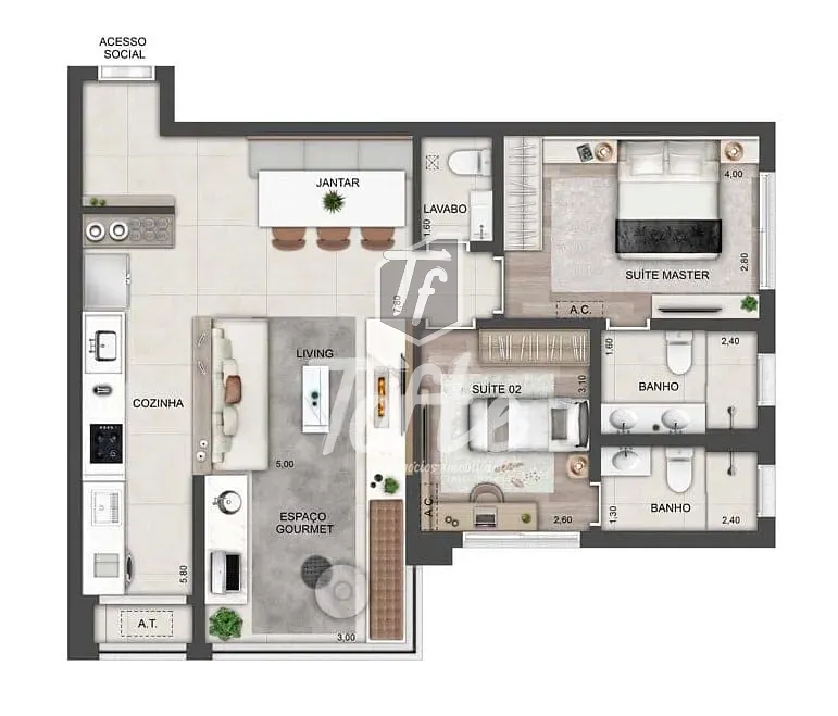 Apartamento, 2 quartos, 80 m² - Foto 13