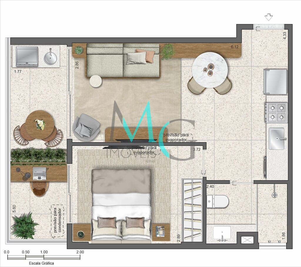 Apartamento, 1 quarto, 27 m² - Foto 26