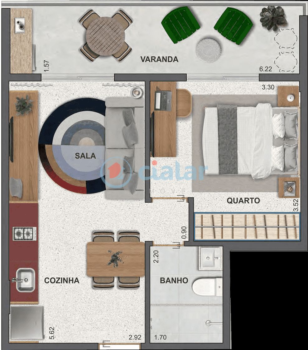 Apartamento à venda com 1 quarto, 41m² - Foto 21