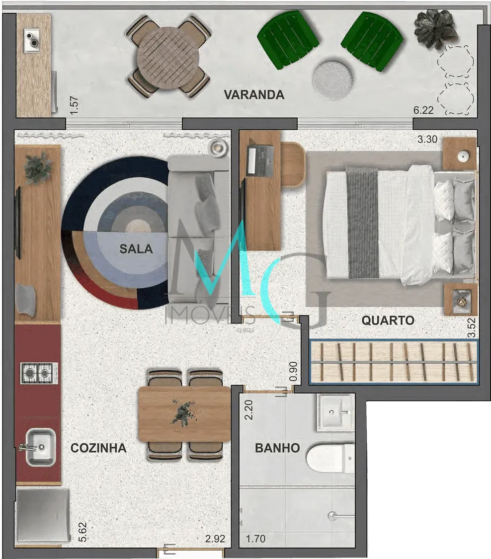 Apartamento, 1 quarto, 41 m² - Foto 21