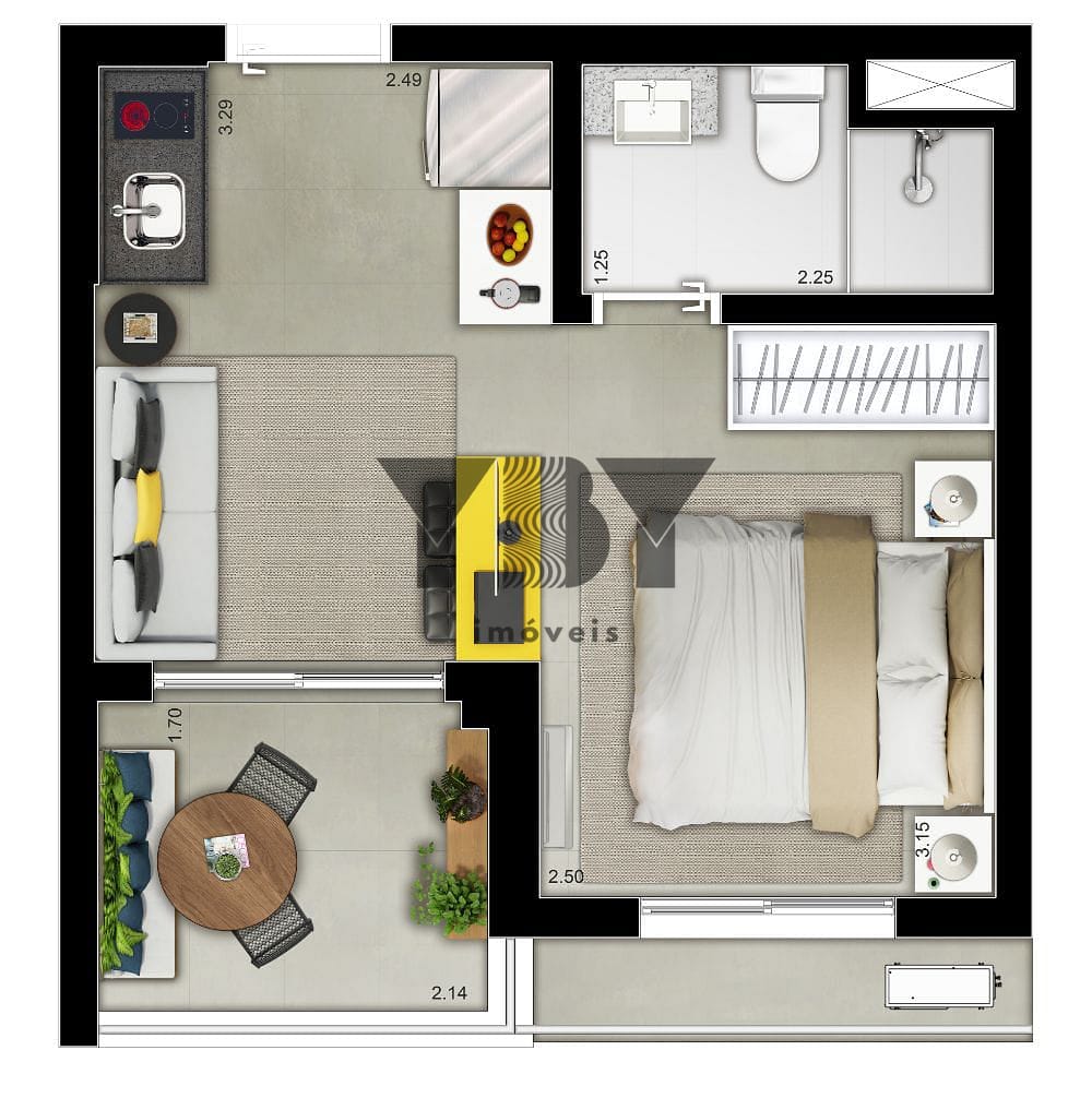 Apartamento, 1 quarto, 43 m² - Foto 14